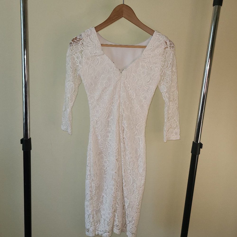 White Lace Dress - Picture 4 of 4